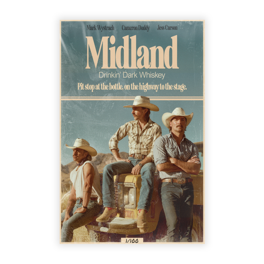 Midland Drinkin’ Dark Whiskey Poster